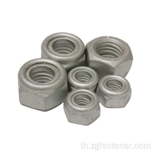 DIN985 DACROMET HEXAGON LOCK NUT M10 M16 น็อตล็อคเหล็กคาร์บอน